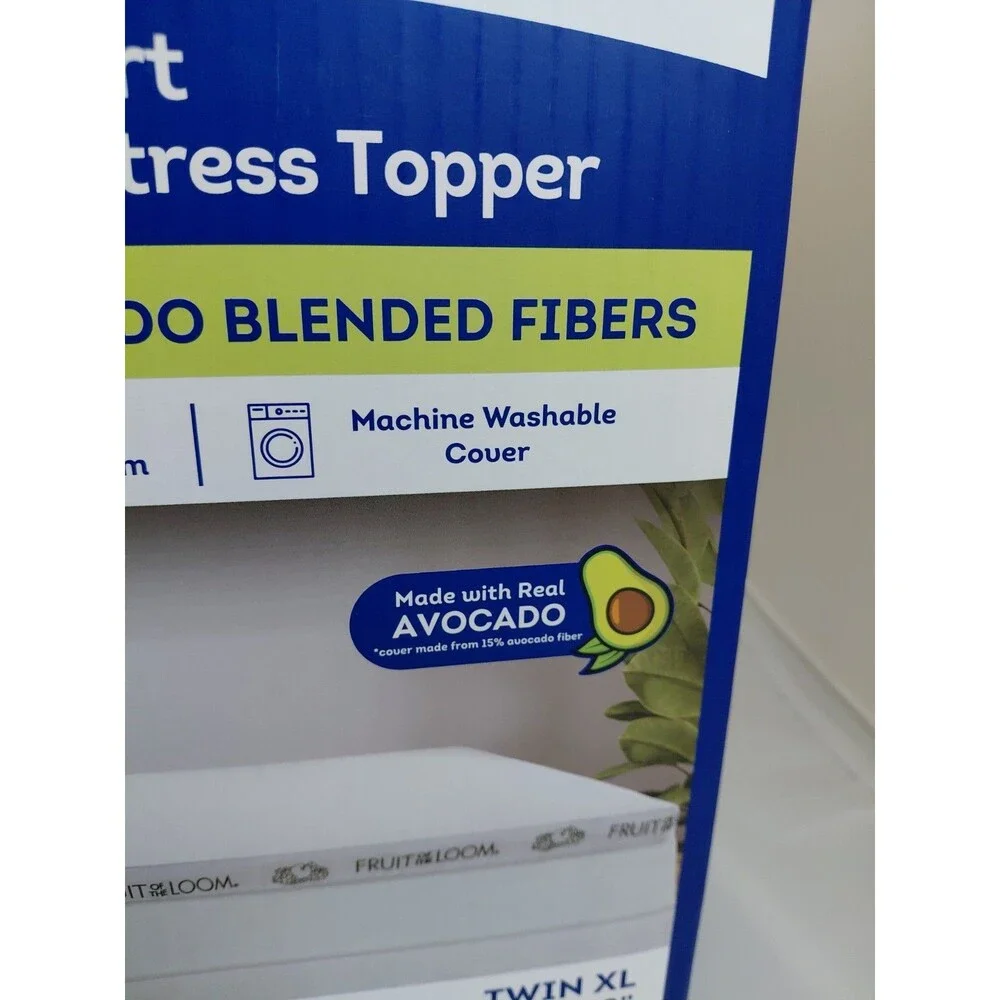 Fruit Of The Loom 1.5 Inch Memory Foam Mattress Topper TwinXL Retail 150$